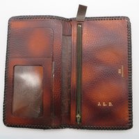 Bosca Built Monogrammed Steerhide Leather Billfold Wallet