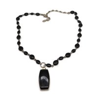 Liz Claiborne Black Bead Pendant Necklace