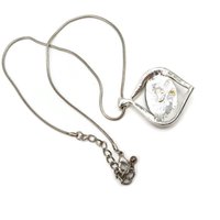 Kenneth Cole Blue Pendant Silver Tone Cobra Chain Necklace