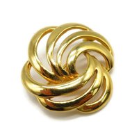 Small Napier Gold Tone Swirl Brooch