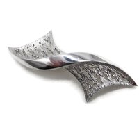 Trifari Twisted Textured Silver Tone Brooch