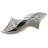 Trifari Twisted Textured Silver Tone Brooch