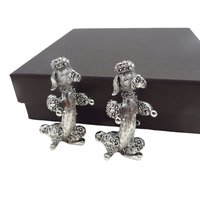 Gerrys Silver Tone Poodle Brooches, Set of 2 