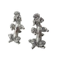 Gerrys Silver Tone Poodle Brooches, Set of 2 
