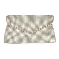 Whiting and Davis Purse, Vintage White Mesh Convertible Strap Clutch or Shoulder Bag