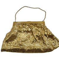 Whiting and Davis Purse, Vintage Gold Mesh Evening Bag