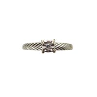14k White Gold Diamond Solitaire Engagement Ring, 0.15 ctw 