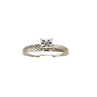 14k White Gold Diamond Solitaire Engagement Ring, 0.15 ctw 