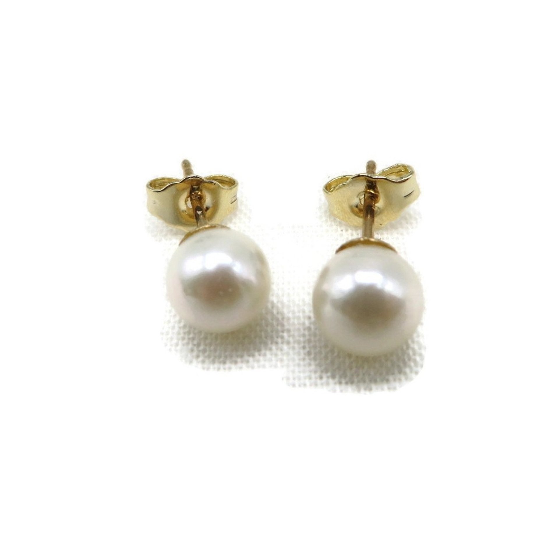 14k Gold Cultured Pearl Pierced Stud Earrings