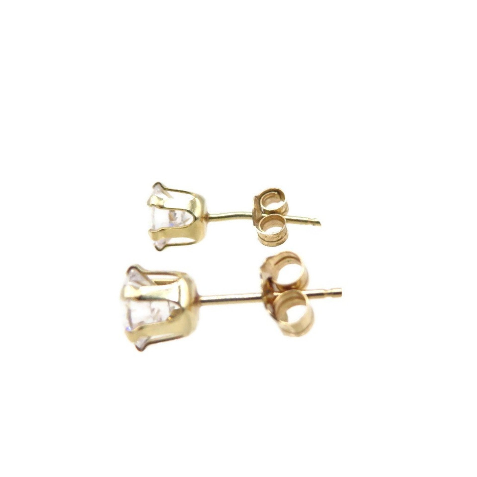 14K Gold Cubic Zirconia Earrings, 0.50 ctw 
