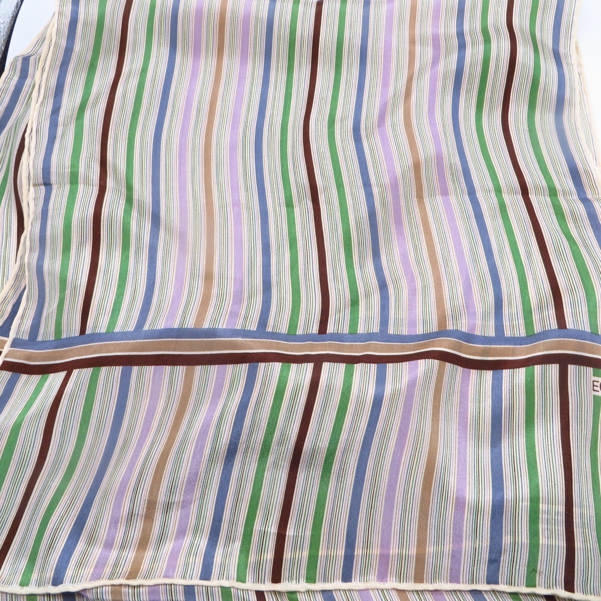 ECHO Silk Scarf, Pastel Striped 64 Inch Length Scarf or Sash