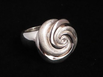 Sterling Silver Swirl Ring Italian ITAOR Jewelry Size 5