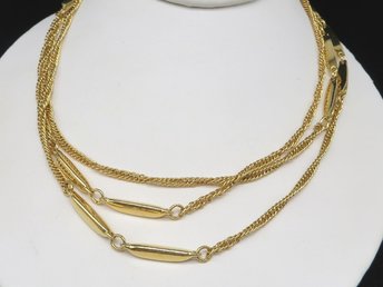 Trifari Long Twisted Chain Link Necklace