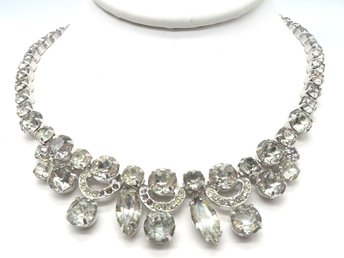Eisenberg Ice Crystal Rhinestone Necklace, Vintage Bridal Jewelry