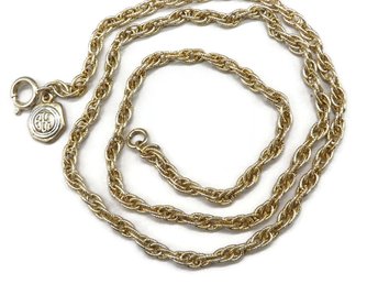 Graziano Gold Tone Rope Chain Necklace, 22 Inch Length