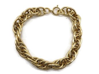Vintage Chunky Chain Link Bracelet, Gold Tone