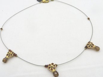 Fragati Bijoux Beaded Wire Choker Necklace, Made in Greece